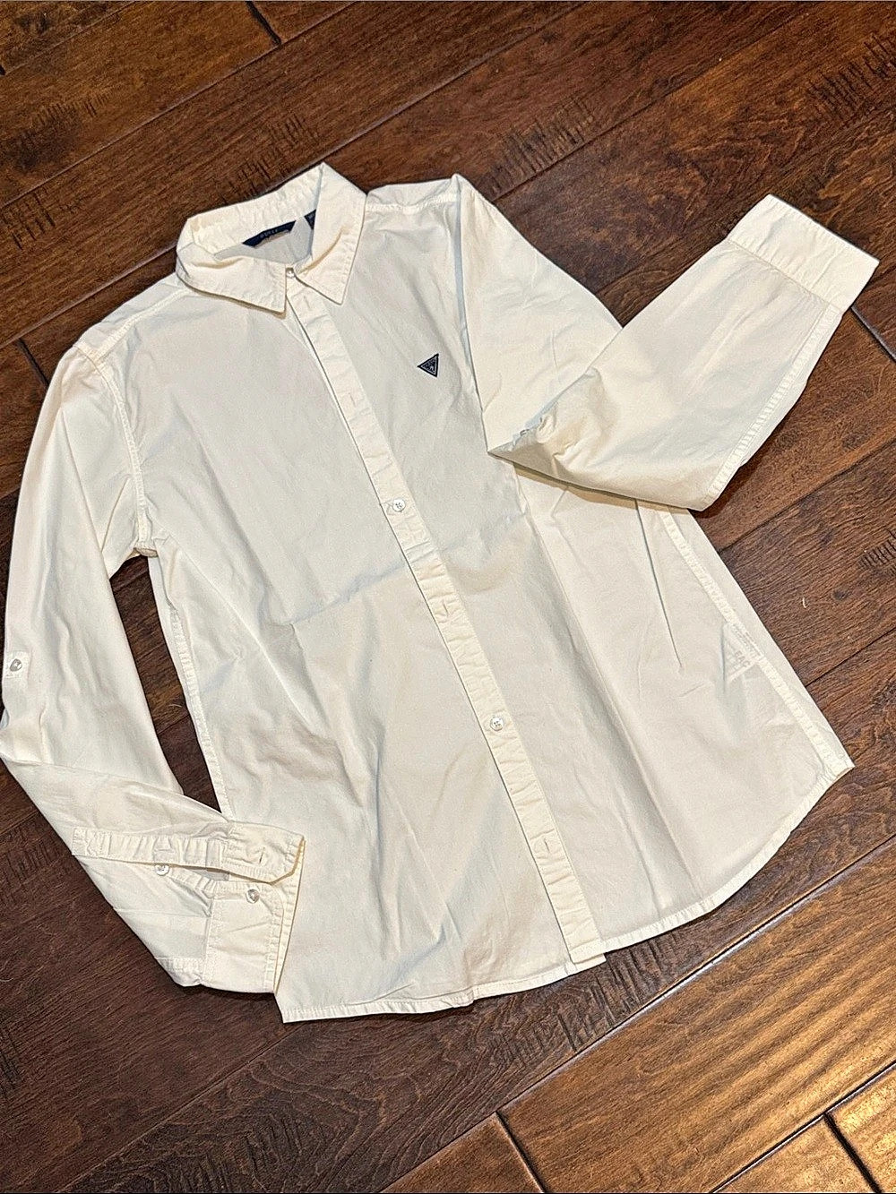 GUESS Men's Cotton Button Down White Size 16